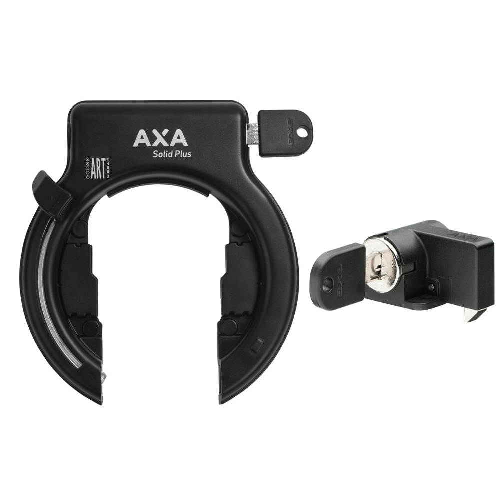 AXA Rahmenschloss Solid Plus inkl. Shimano Keyalike Akkufachschloss