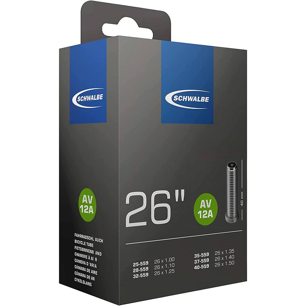 SCHWALBE Schlauch AV12A Autoventil 26"/40/25/40-559